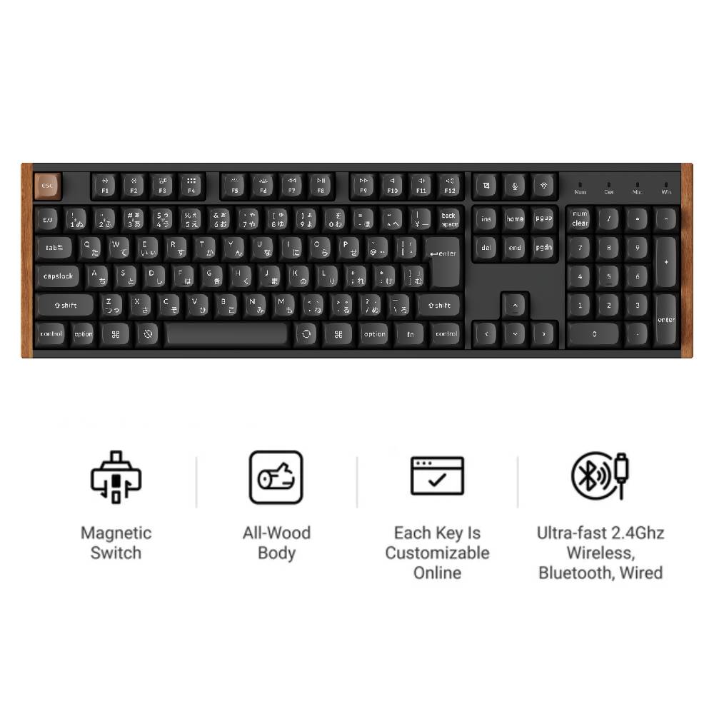 Keychron K10 HE 無線磁気スイッチカスタムキーボード Keychron K10 HE 無線磁気スイッチカスタムキーボード 日本語配列