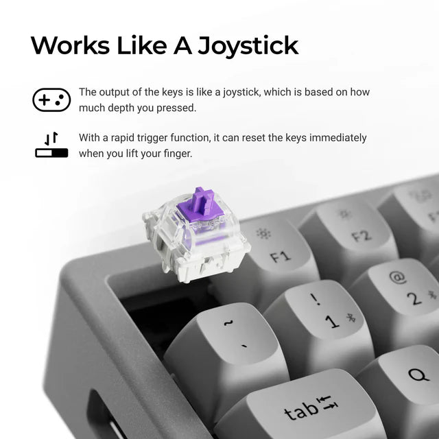 Keychron K2 HE ワイヤレス磁気スイッチカスタムキーボード - コンクリートエディション