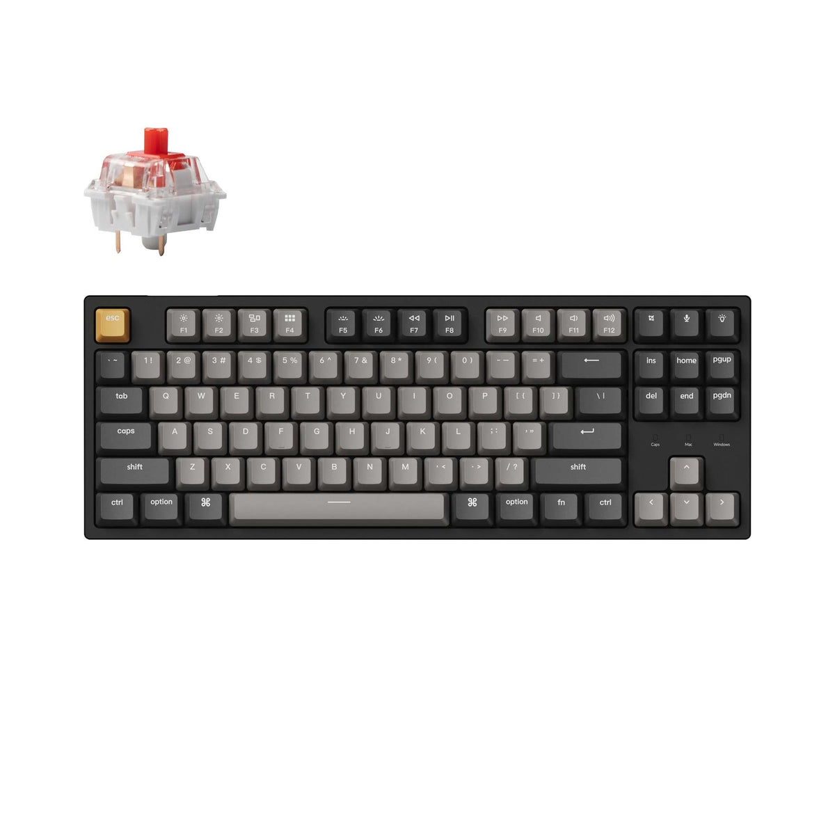 Keychron C1 Pro QMK/VIA 有線メカニカルキーボード（US ANSI 配列 