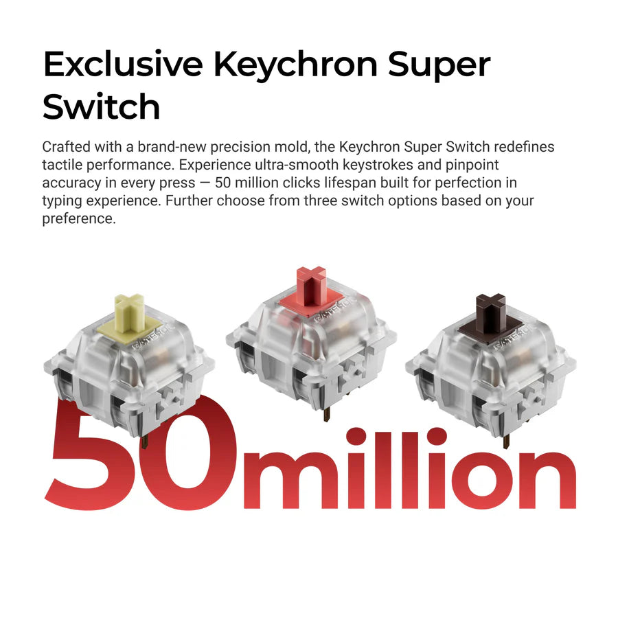 Keychron C3 Pro 8K QMK 有線カスタムメカニカルキーボード|日本語配列