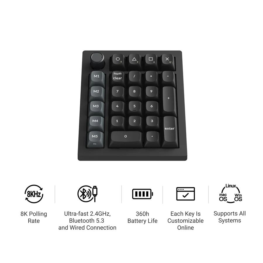 Keychron V0 Ultra 8K テンキー バナナ軸 Keychron V0 Ultra 8K ワイヤレスカスタム テンキー – Keychron Japan