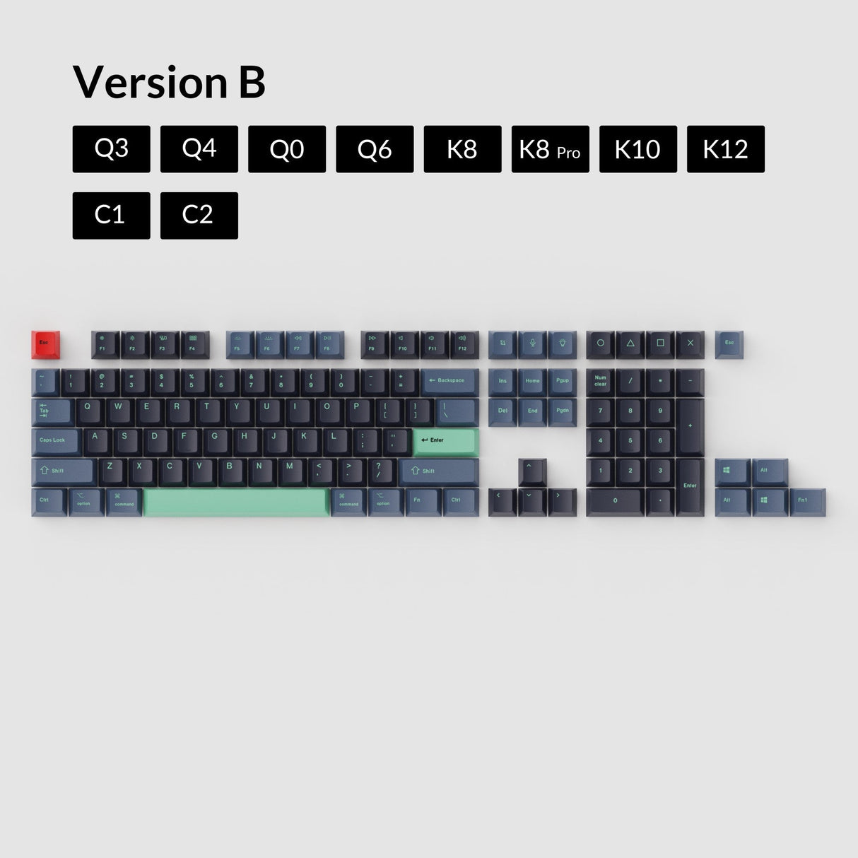 OEM 昇華型染色 PBT キーキャップセット- ハッカー