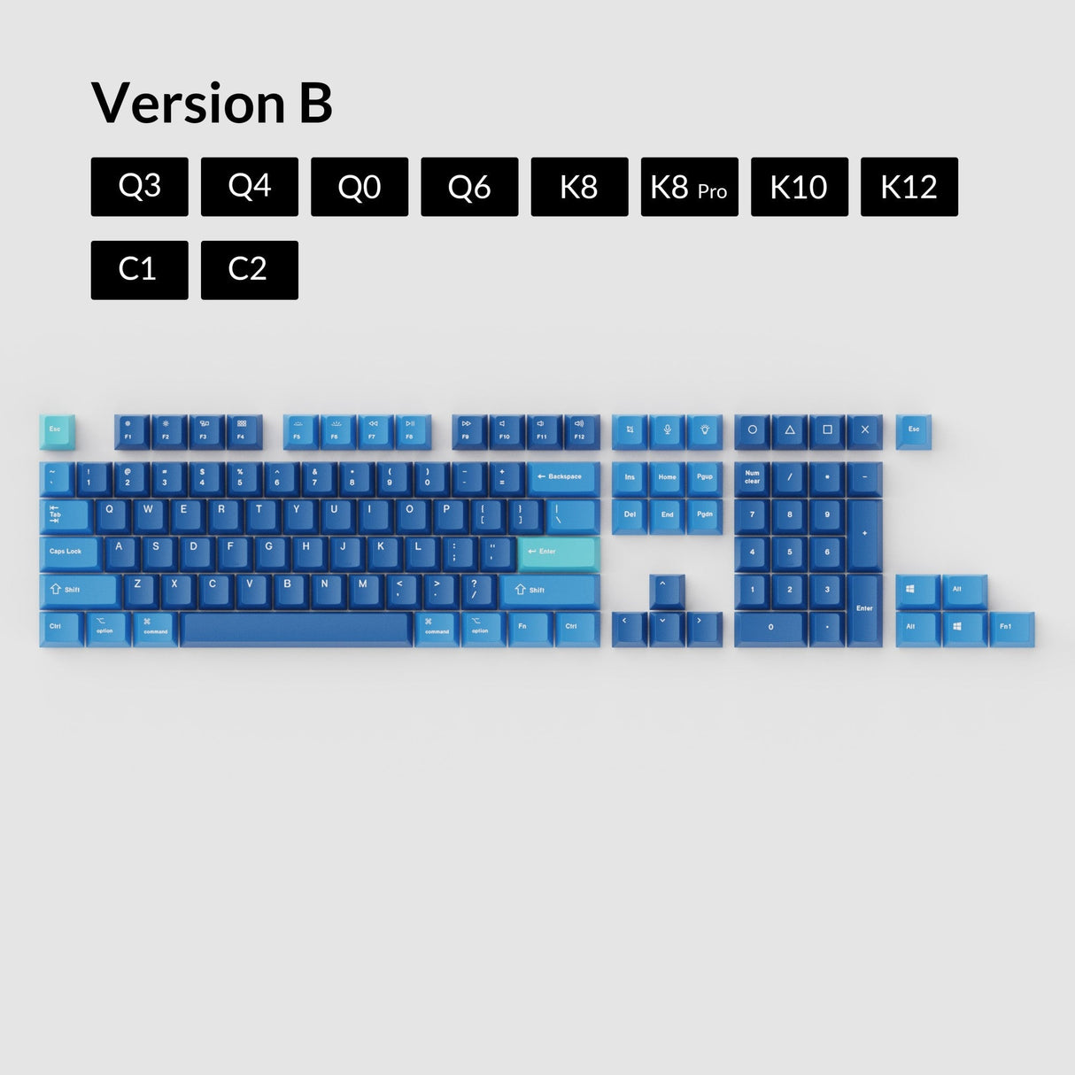 OEM 昇華型染色 PBT キーキャップセット - 海洋
