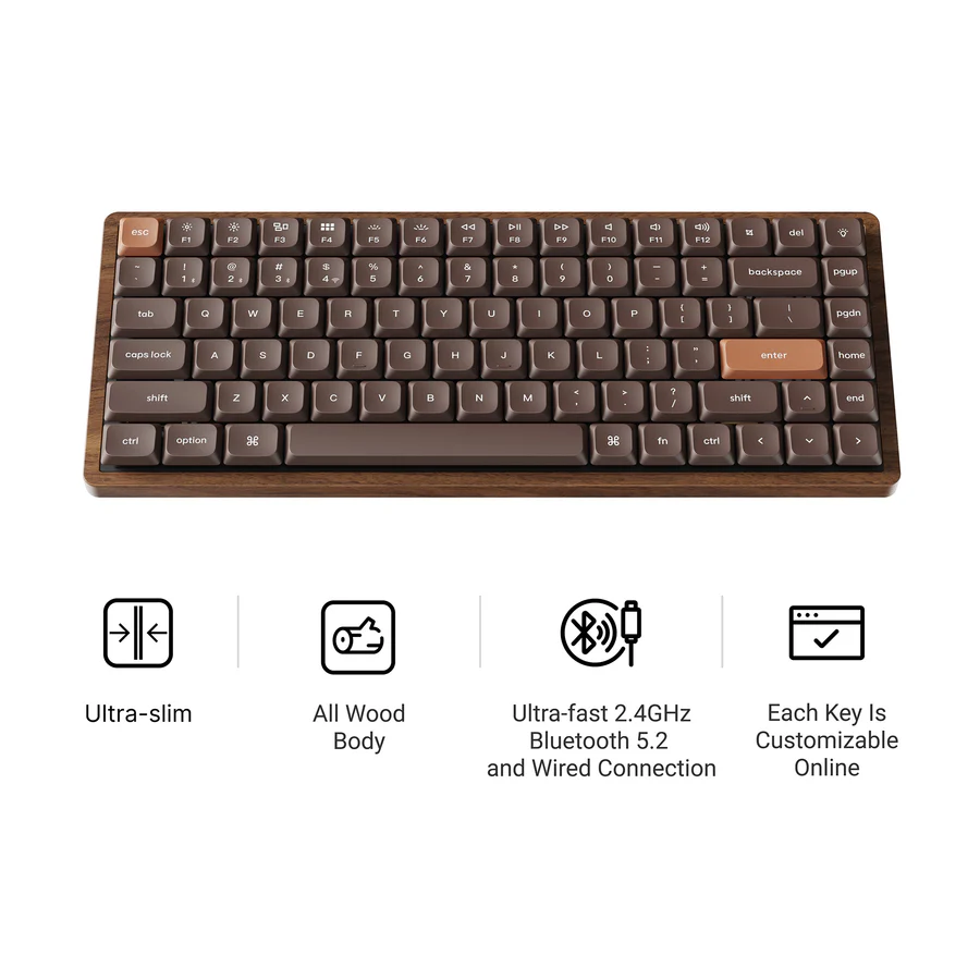 Keychron K3 Max QMK ワイヤレス・カスタムメカニカルキーボード - オールウッド スペシャルエディション