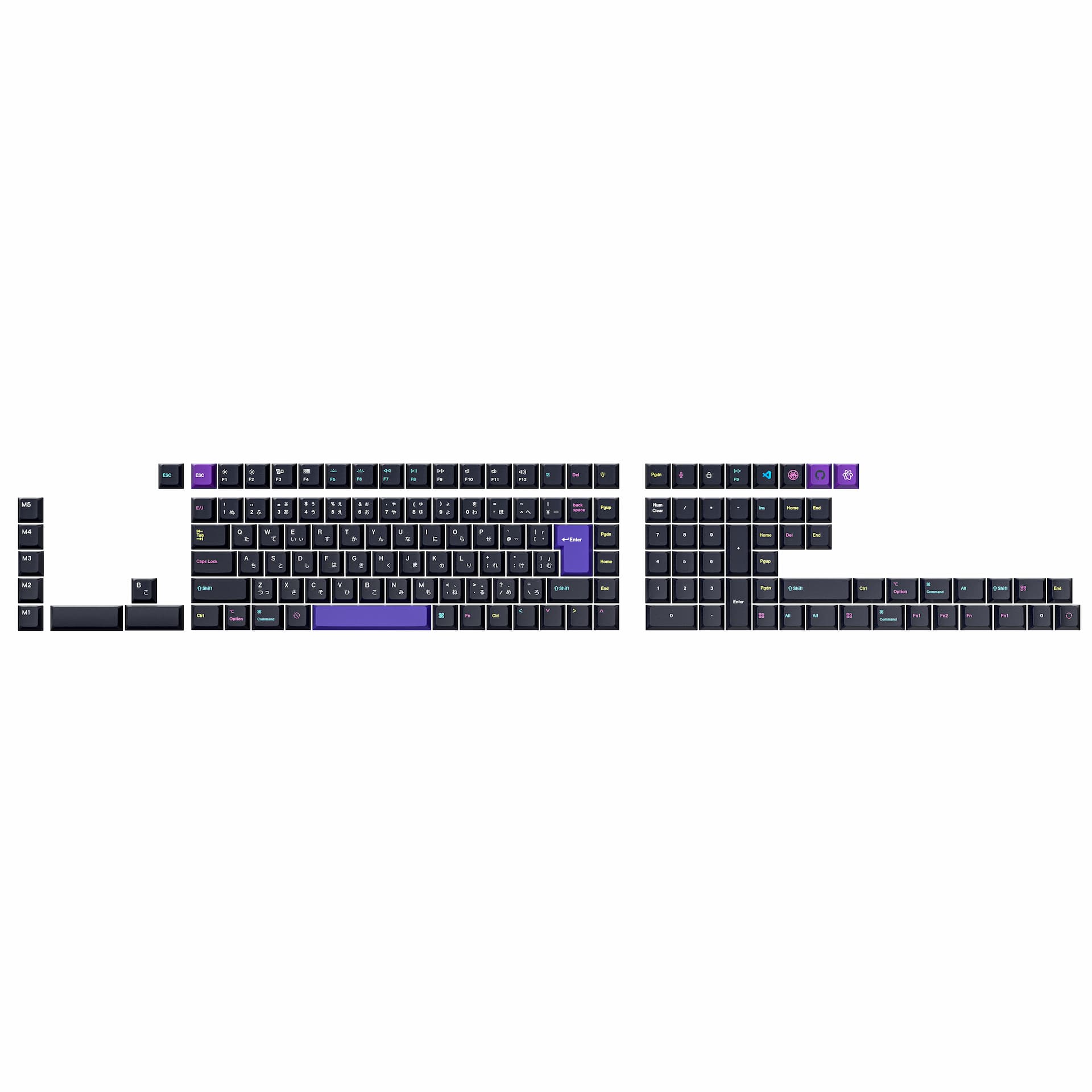 JIS ｜ISO  Cherryプロファイル 昇華印刷PBTキーキャップフルセット - Developer