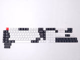 JIS ｜ISO Cherryプロファイル 昇華印刷PBTキーキャップコンプリートセット - ブラック＆ホワイト