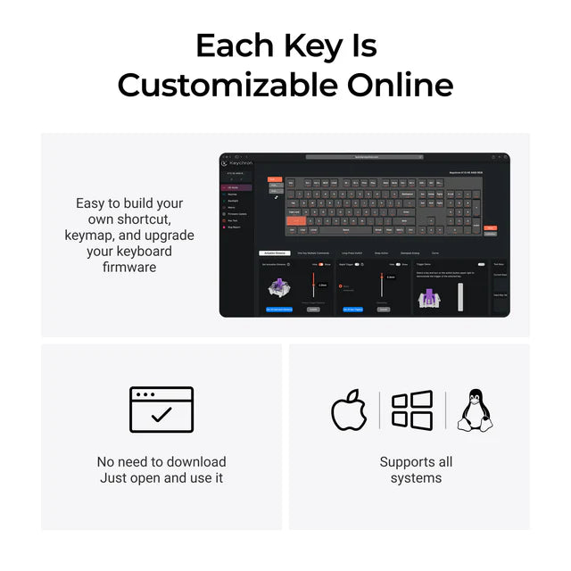 Keychron K10 HE 無線磁気スイッチカスタムキーボード 日本語配列