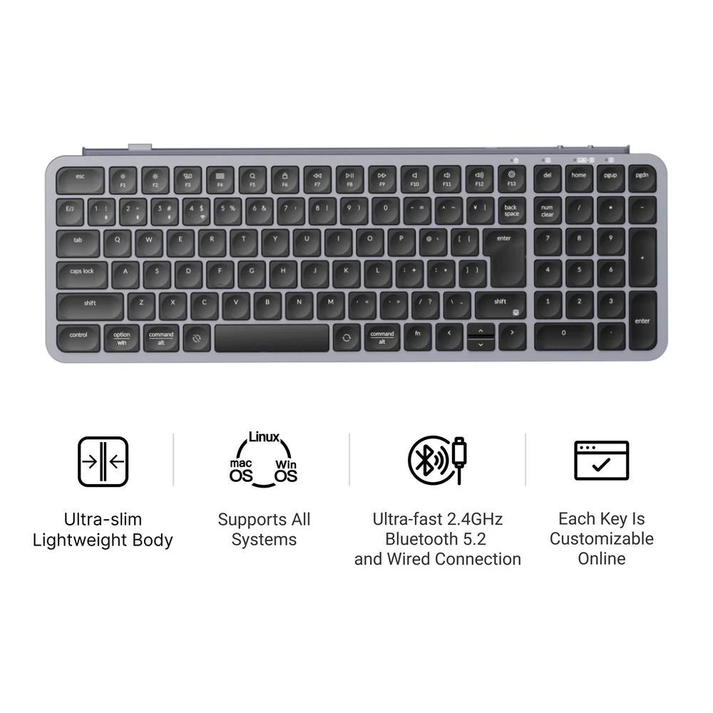 Keychron B2 Pro 超薄型ワイヤレスキーボード
