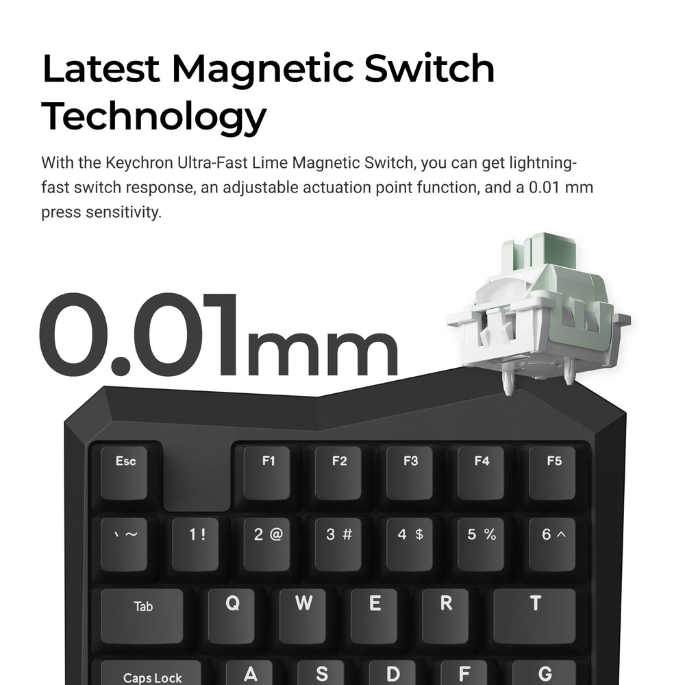 Keychron C0 HE 有線 左手デバイス 磁気スイッチ ゲーミングキーボード