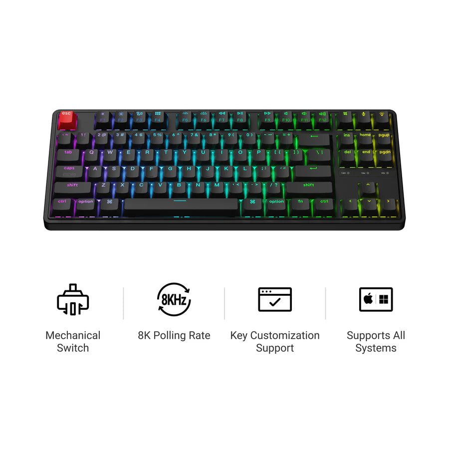 人気提案 Keychron C3 Pro 8K QMK 有線カスタムメカニカルキーボード キーボード