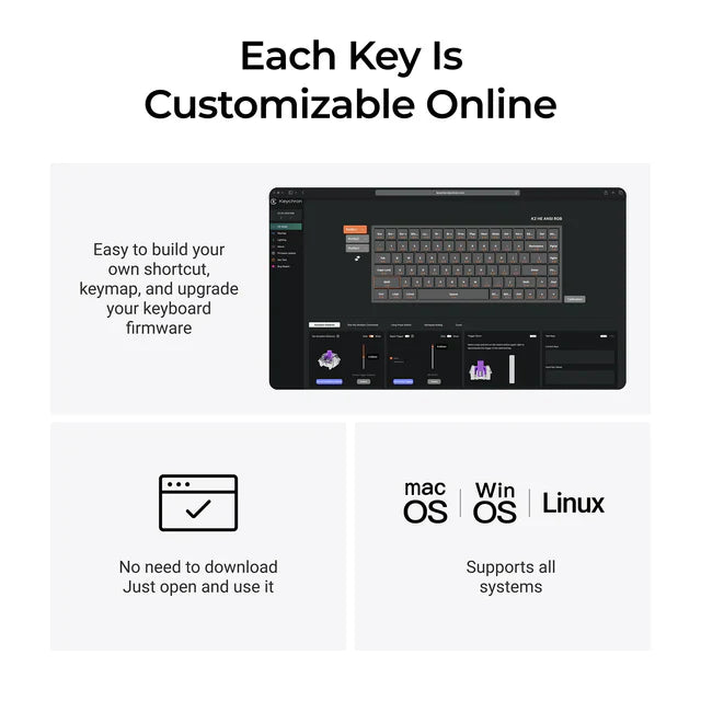 Keychron K2 HE ワイヤレス磁気スイッチカスタムキーボード - レジンエディション