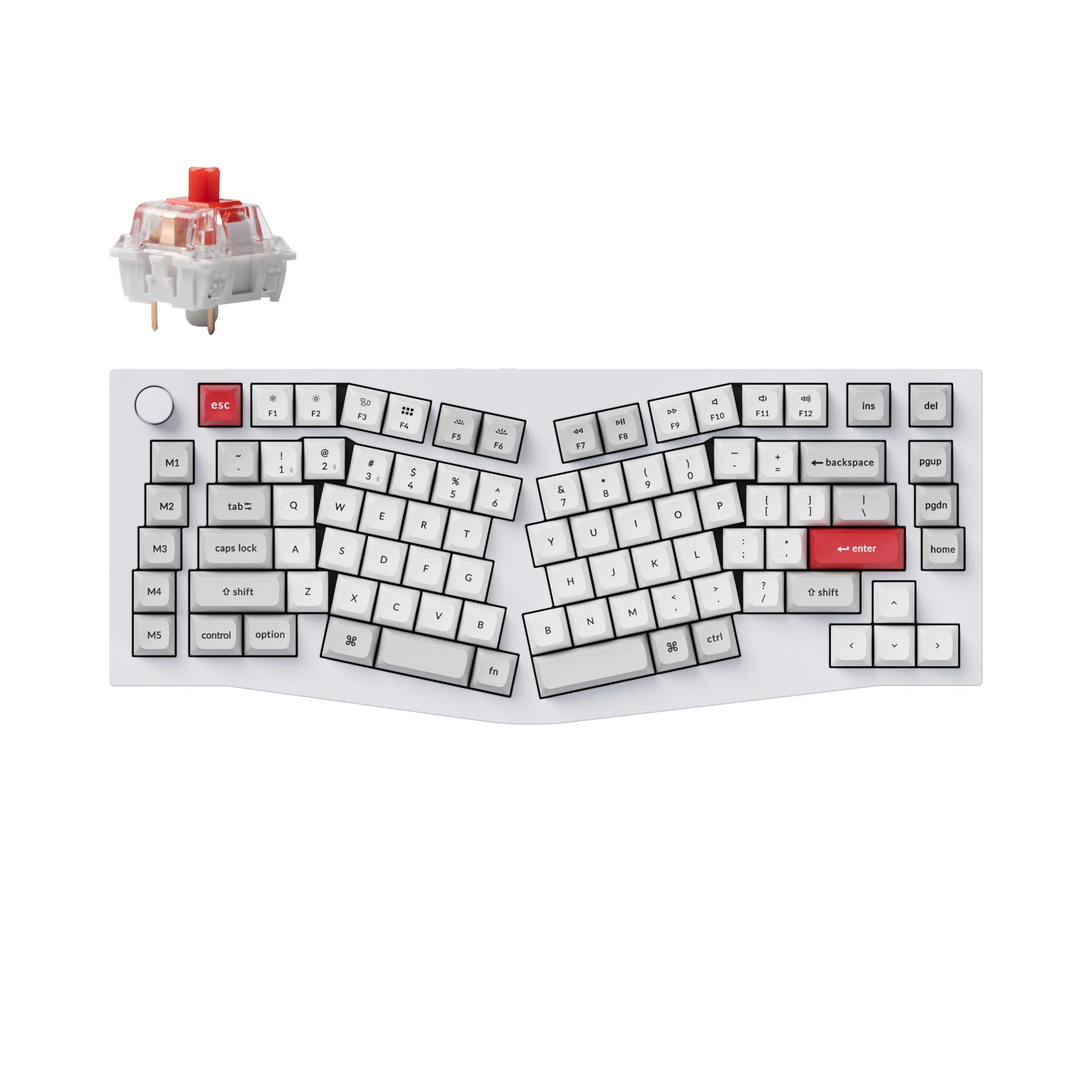Keychron Q10 Pro (Alice レイアウト) QMK/VIA ワイヤレス カスタム メカニカル キーボード（US ANSI 配列）