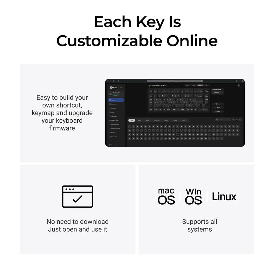 Keychron Q11 Ultra 8K  ワイヤレスカスタムメカニカルキーボード