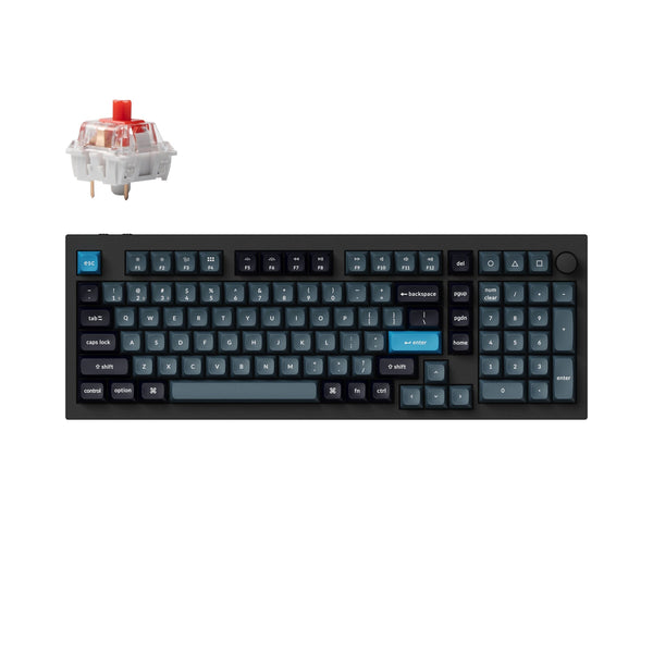 Keychron Q5 QMK キーボード ノブ/カーボンブラック/赤軸 Amazon | Keychron Q5 有線カスタムメカニカルキーボードノブ