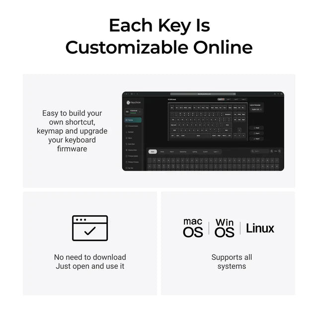 Keychron V3 8K QMK 有線メカニカルキーボード
