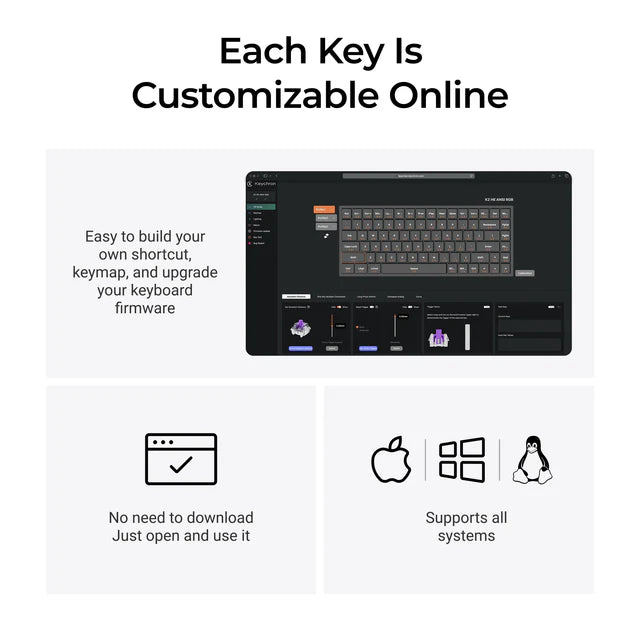 Keychron K2 HE 無線磁気スイッチカスタムキーボード 日本語配列