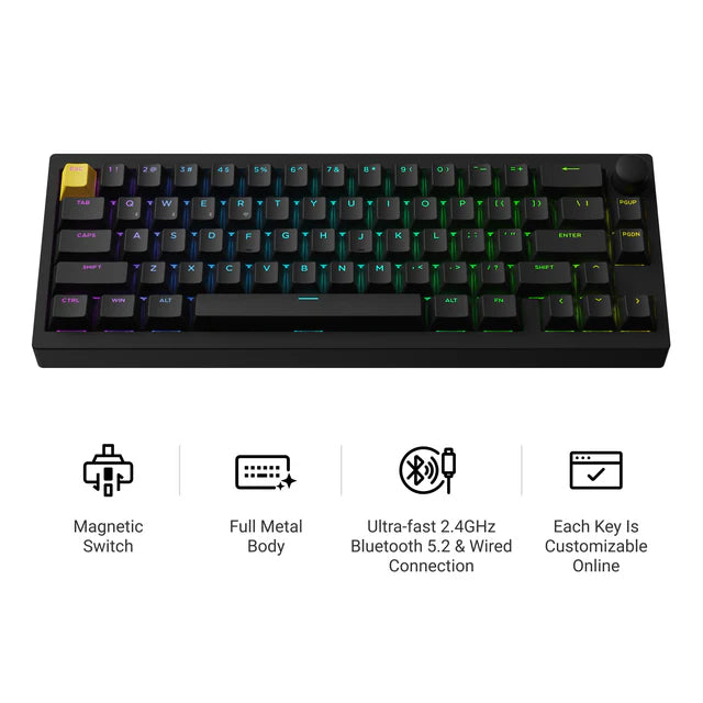 Lemokey P2 HE 磁気スイッチ ワイヤレスカスタムゲーミングキーボード (US ANSI Layout)
