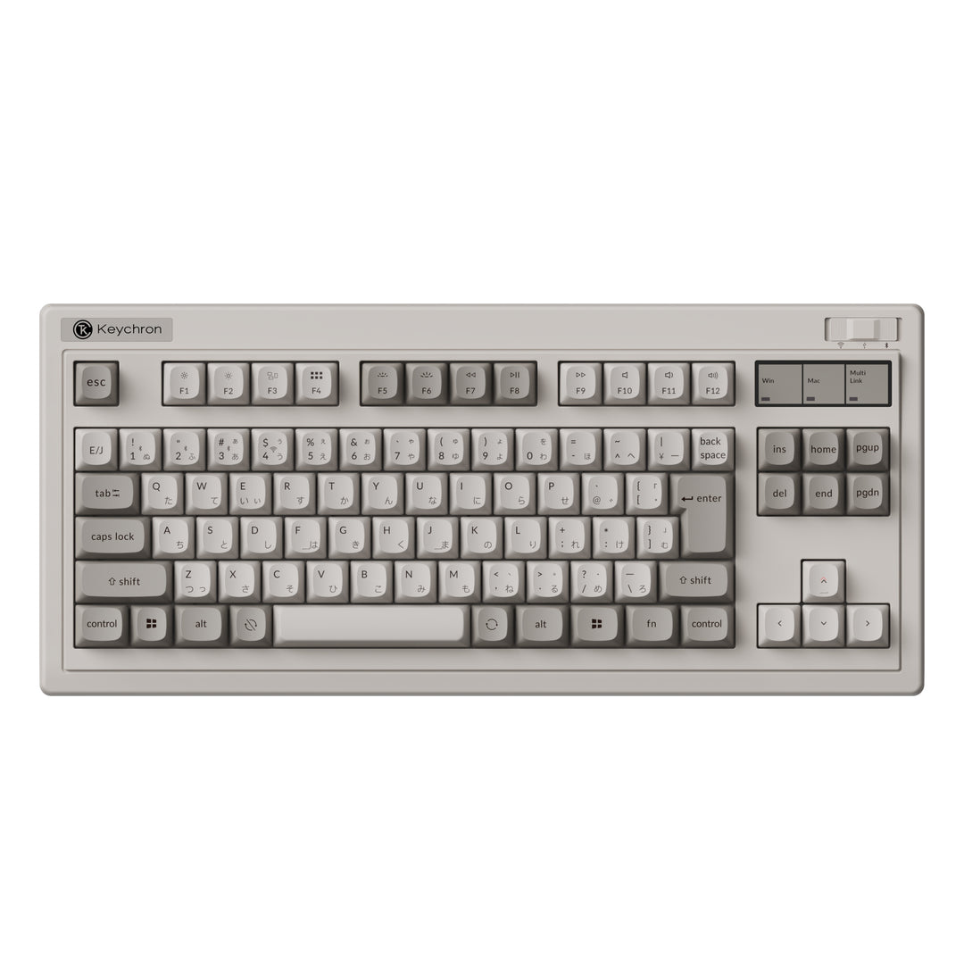 Keychron K8 メカニカルキーボード Light Grey 赤軸 Keychron K8 テンキーレス ワイヤレス メカニカル キーボード