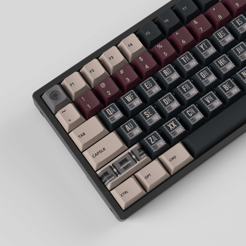 ヴィンテージスタンプ - Cherry プロファイル染色昇華PBT フルキーキャップセット