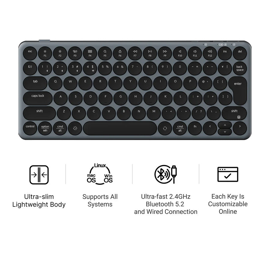 Keychron B3 Pro ウルトラスリム ワイヤレスキーボード 日本語配列（かな刻印なし）