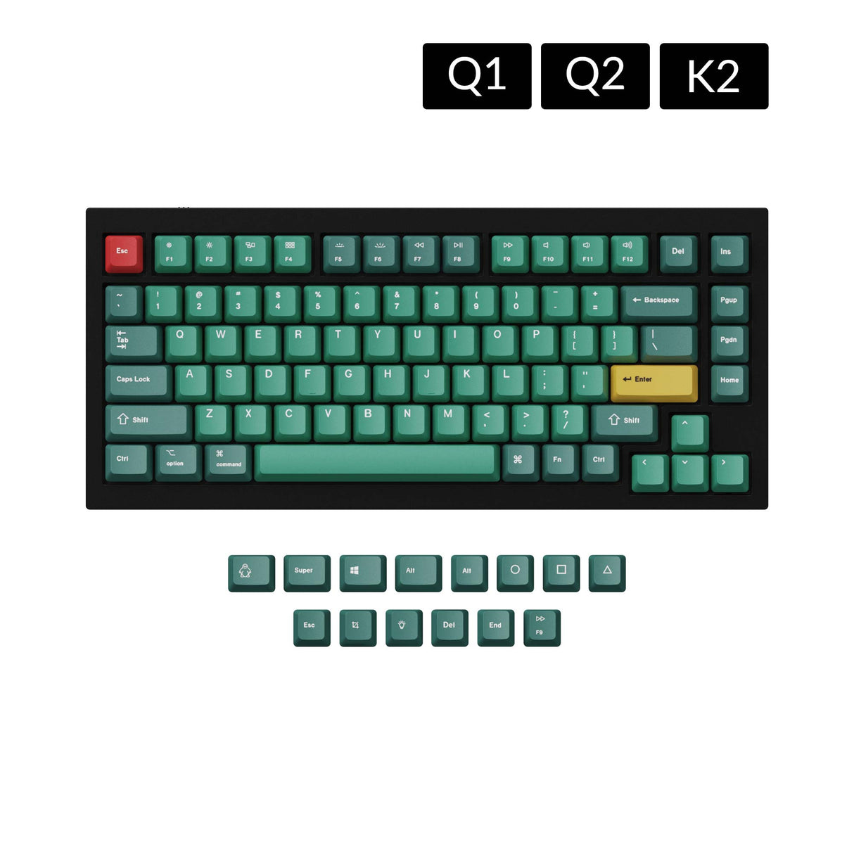 OEM 昇華型染色 PBT キーキャップセット - 森