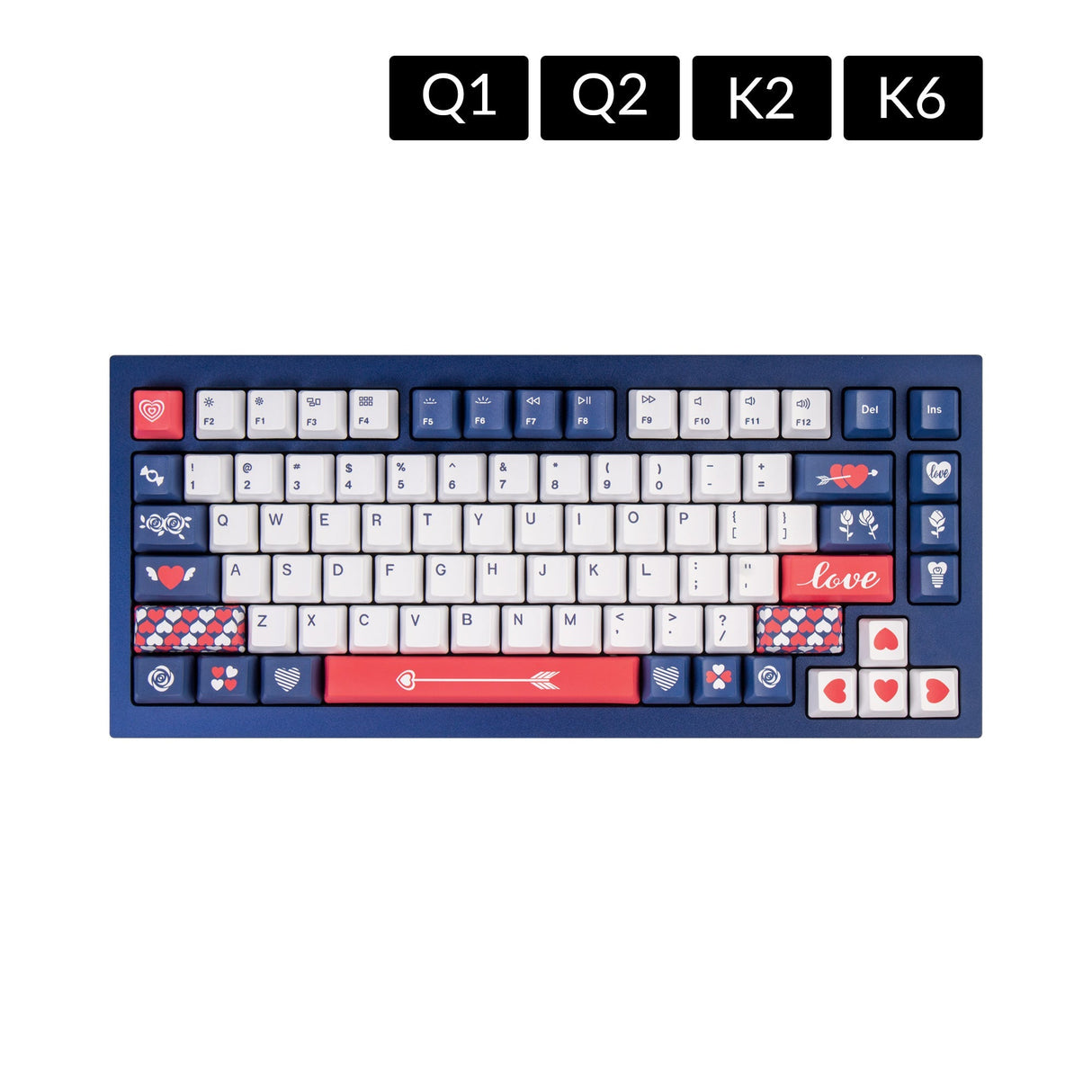 OEM 昇華型染色 PBT キーキャップセット - 愛