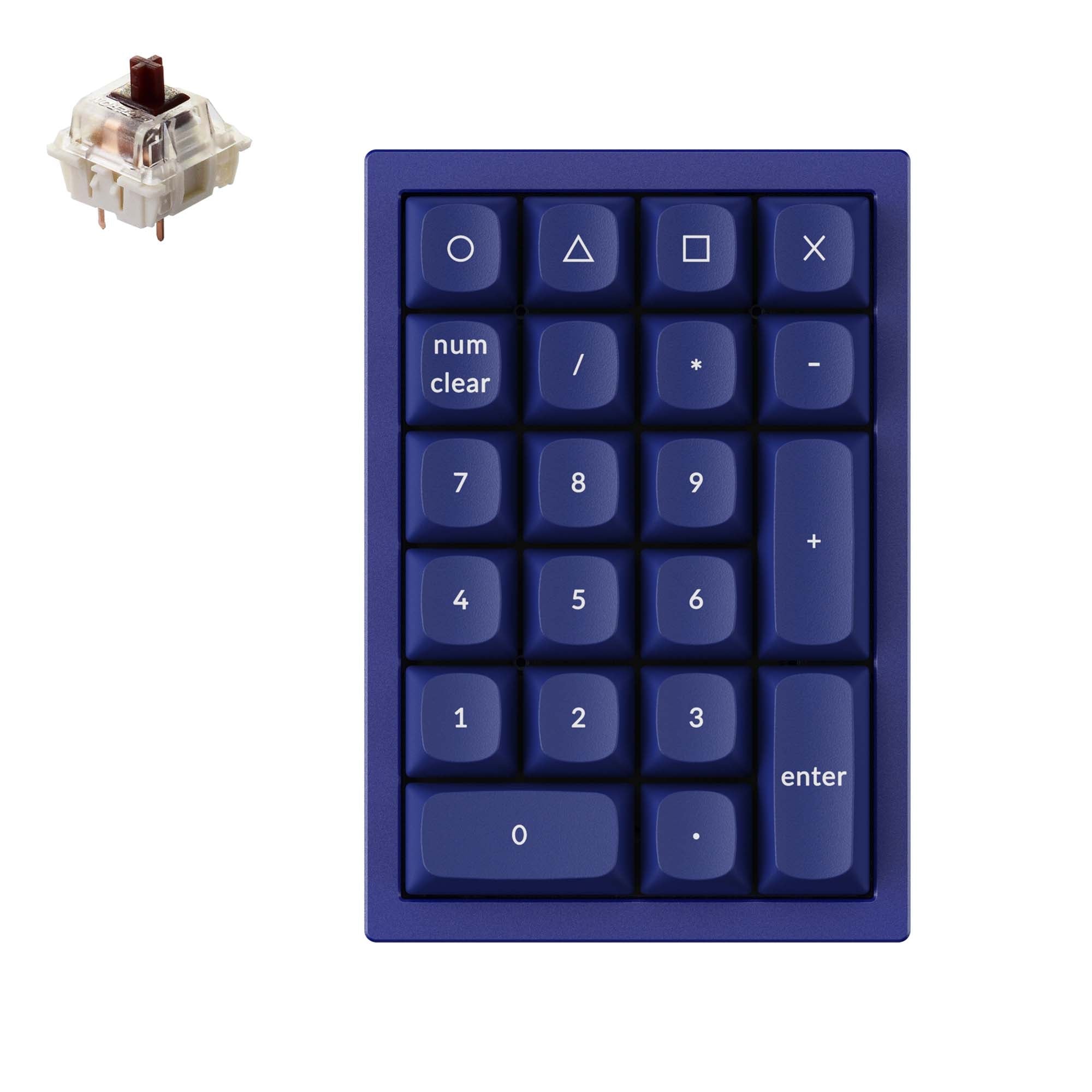 Keychron-Q0-custom-number-pad-blue-brown