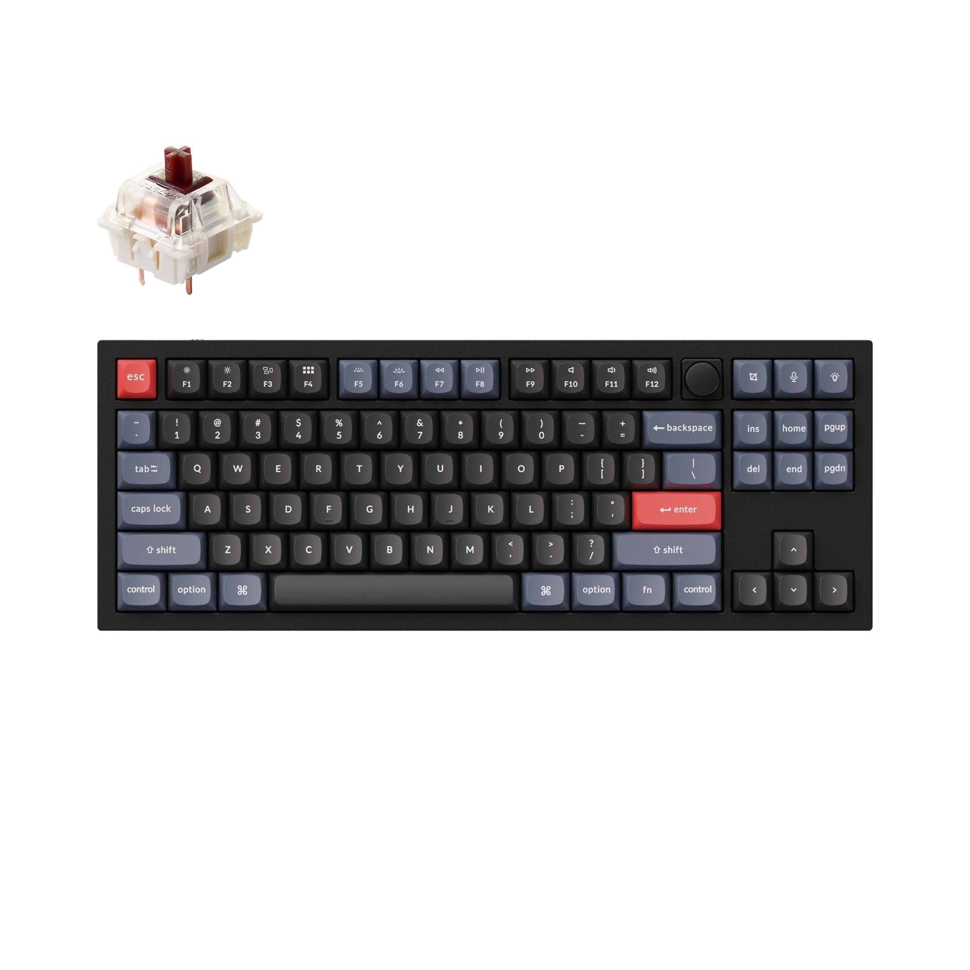 Keychron-Q3-tkl-qmk-custom-mechanical-keyboard-knob-version-black-brown-B